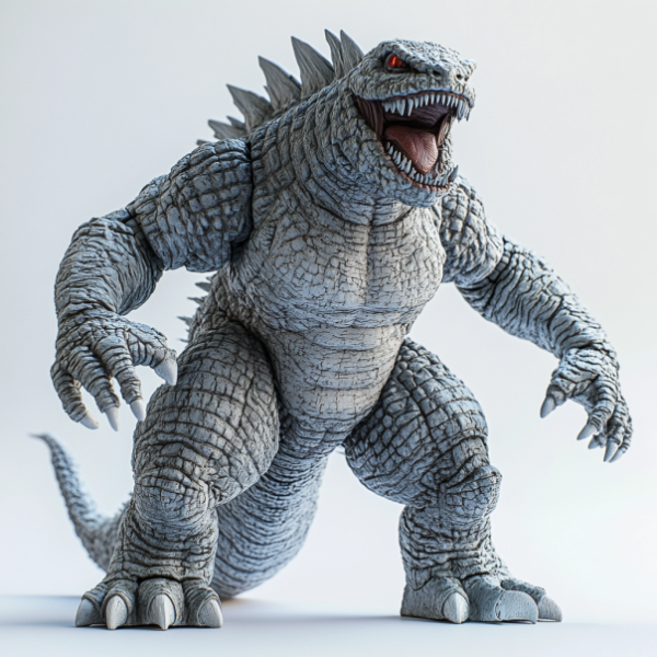 1 (4) Collectible Godzilla Models