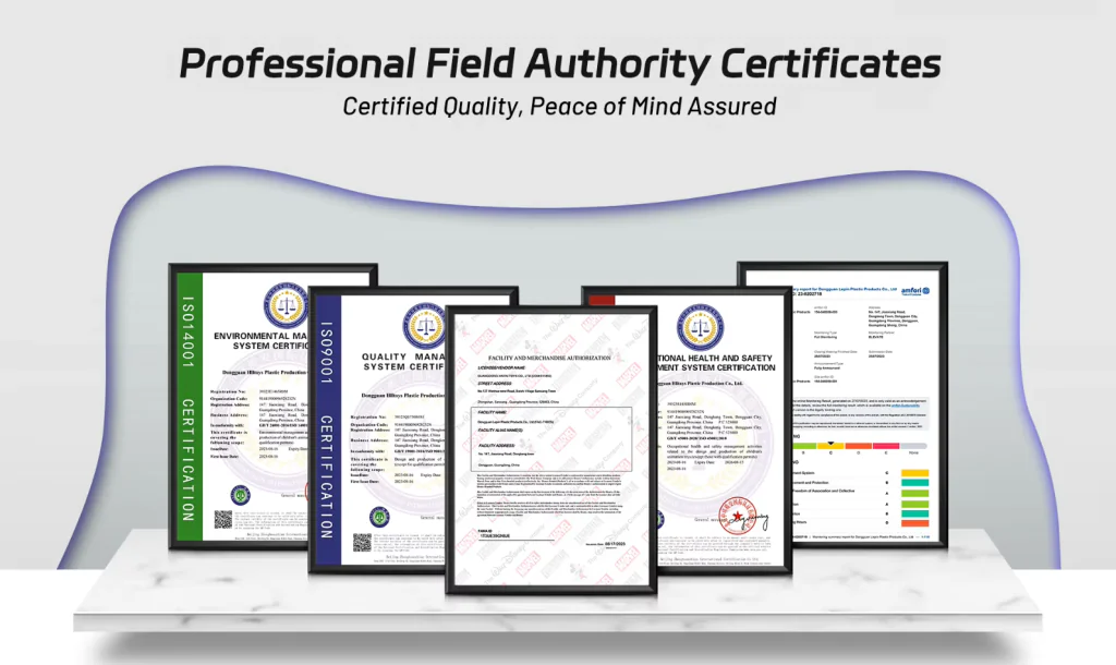 Certificates of Hll Toys